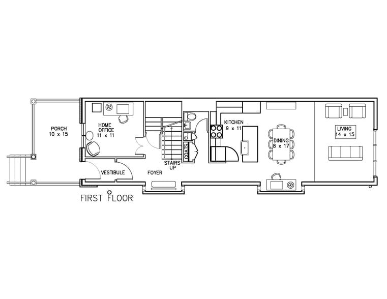 First floor plan - 5047 Hazel Ave