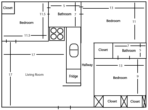 3BR/2BA - University Digs Apartments