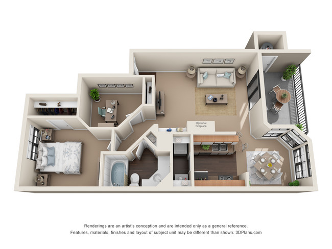 Floorplan - Waters Edge Apartment Homes