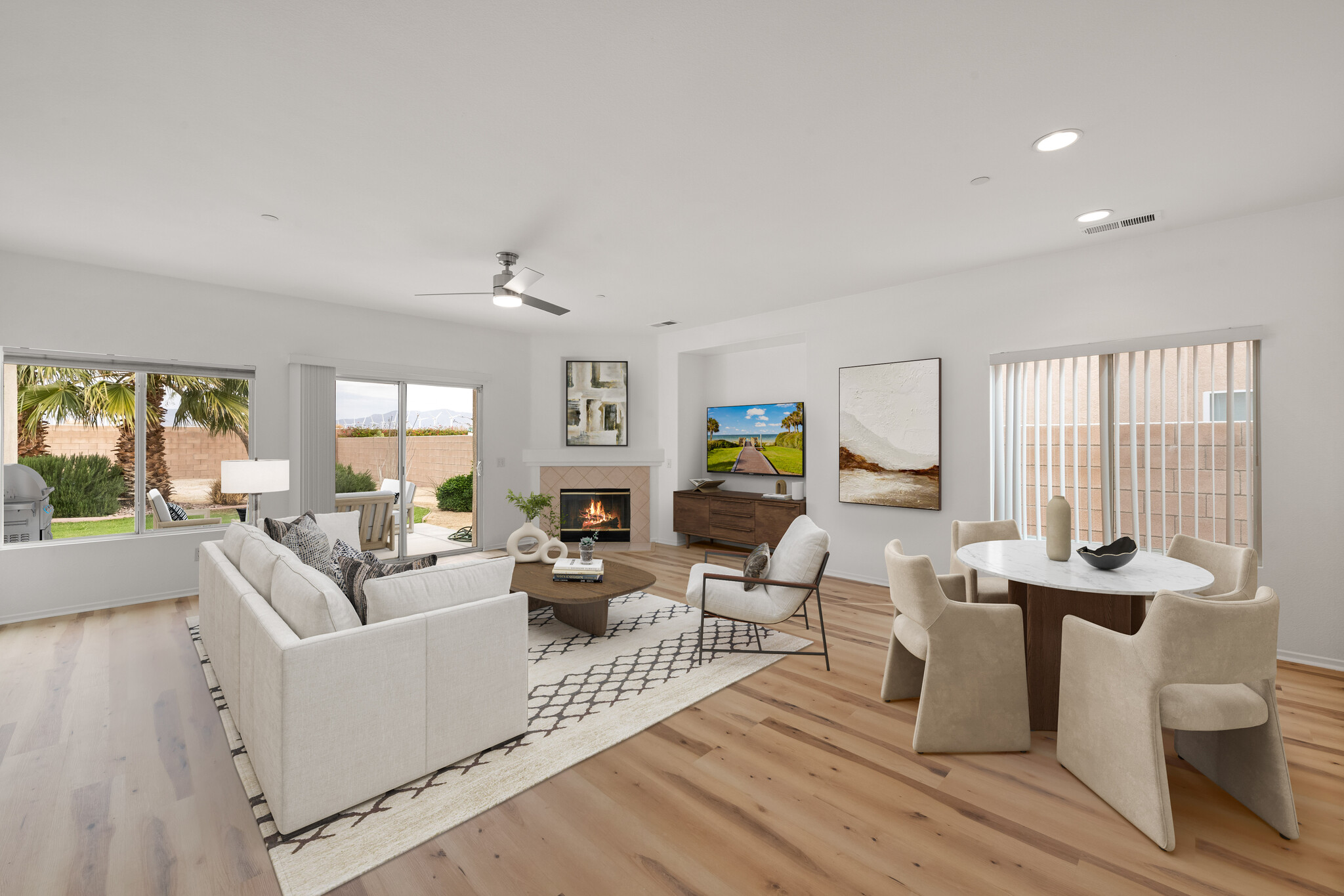 Living & Dining Room with View - 702 Summit Dr