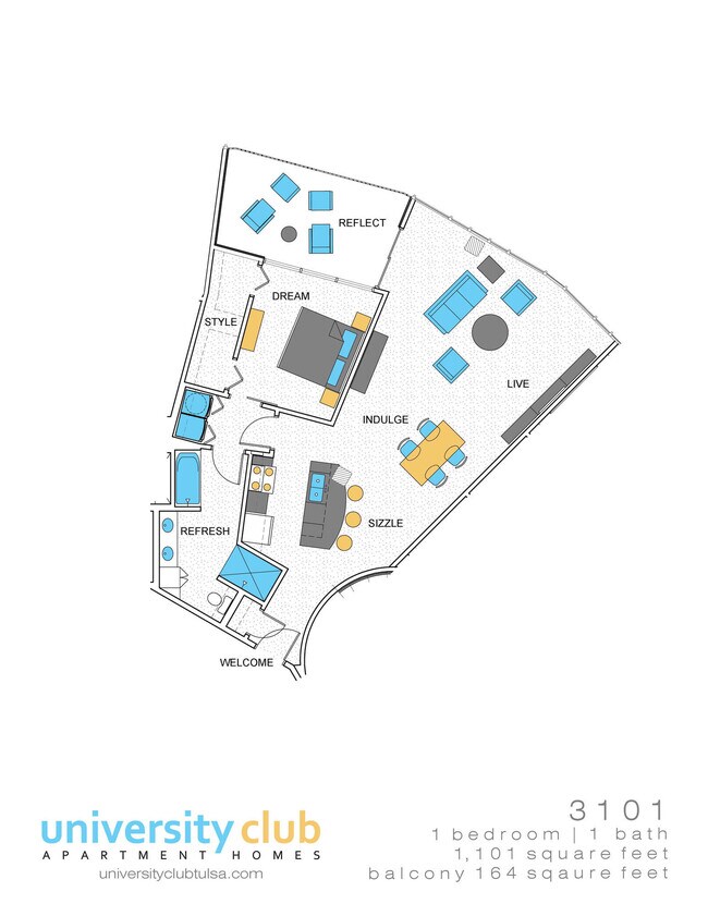 Floorplan - University Club Apartments