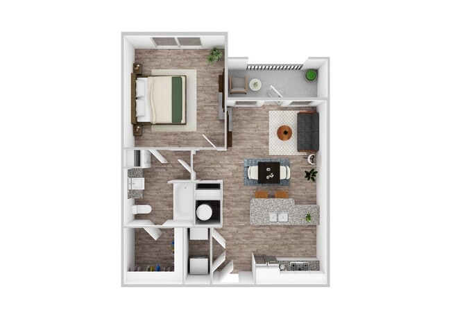 1 Bedroom | 1 Bath | 661 SF - Cyan Craig Ranch Apartments