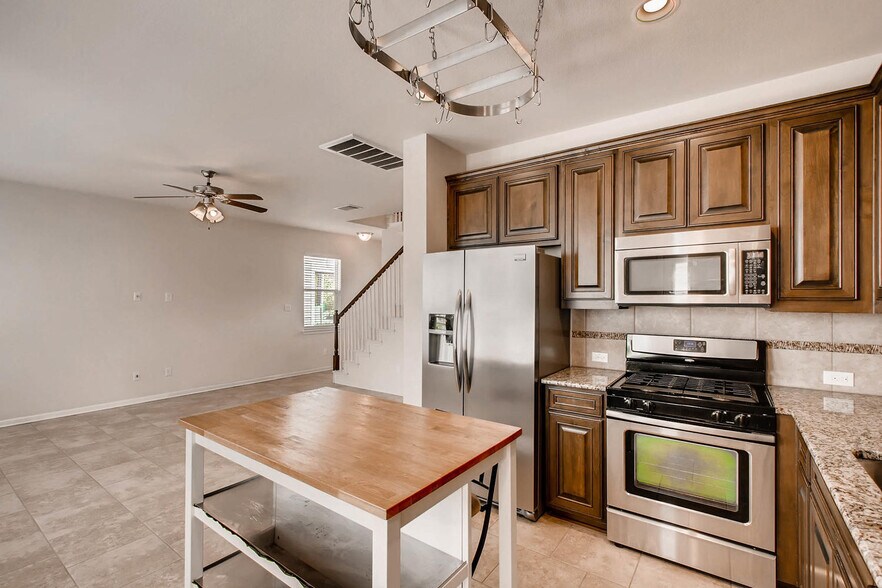 Kitchen opens up to the living room. Great for hosting! - 1813 Carlson Drive