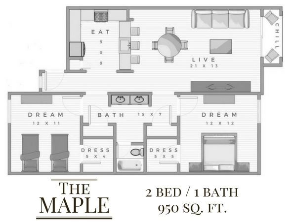 Floorplan - Flats on Youree Apartments