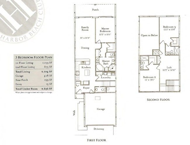 3BR Floor Plan - Harbor Beach Club