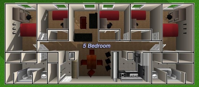 5BR/2BA - Harrison Apartments