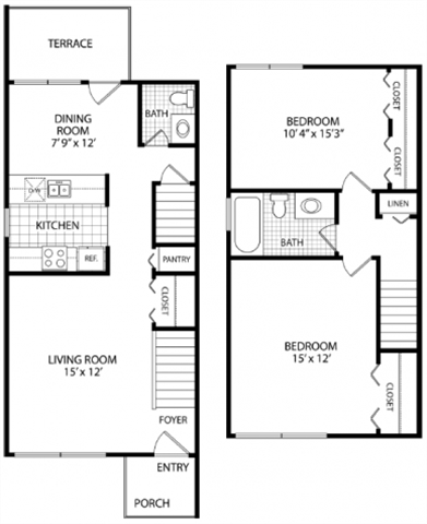 Floorplan - Carriage House Apartments