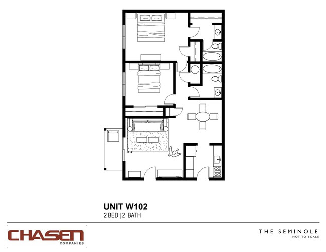 Two Bedroom/Two Bathroom - The Seminole