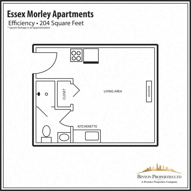 Floorplan - Essex-Morley and Barclay Apartments
