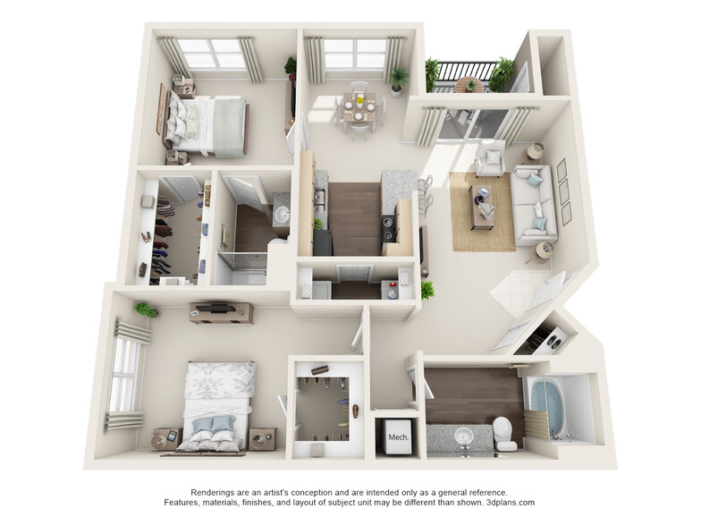 2BR 2BA - Northland Heights Apartments