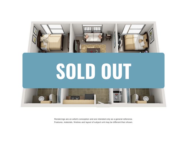 2 Bedroom | 2 Bathroom - Campus Crossings on Highland
