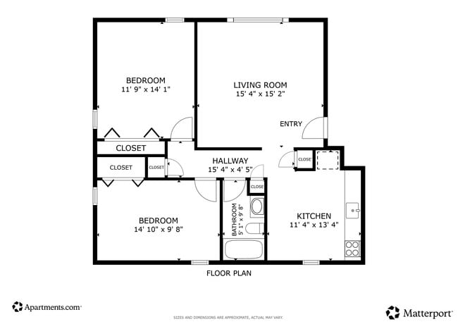 2BR, 1BA - 800SF - Luxury lakeside living in Hamburg