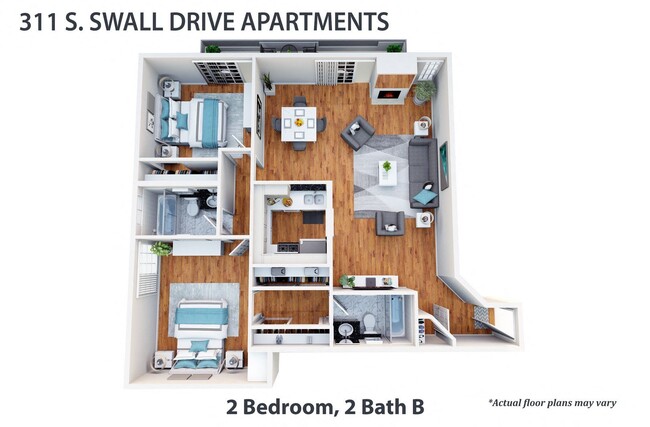 Floorplan - 311 S. Swall Drive Apartments