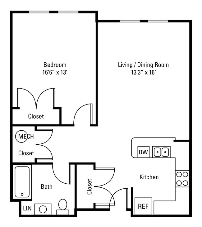 Floorplan - Villa Capri Apartment Homes