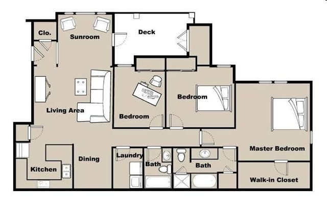 3BR/2BA - The Madison at Village Green