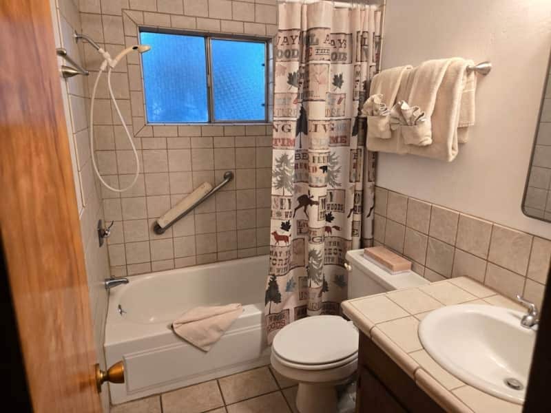 Cabin #1 Full Bathroom - 165 E White Mountain Blvd