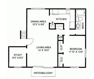 1BR/1BA - Olde Towne Apartments