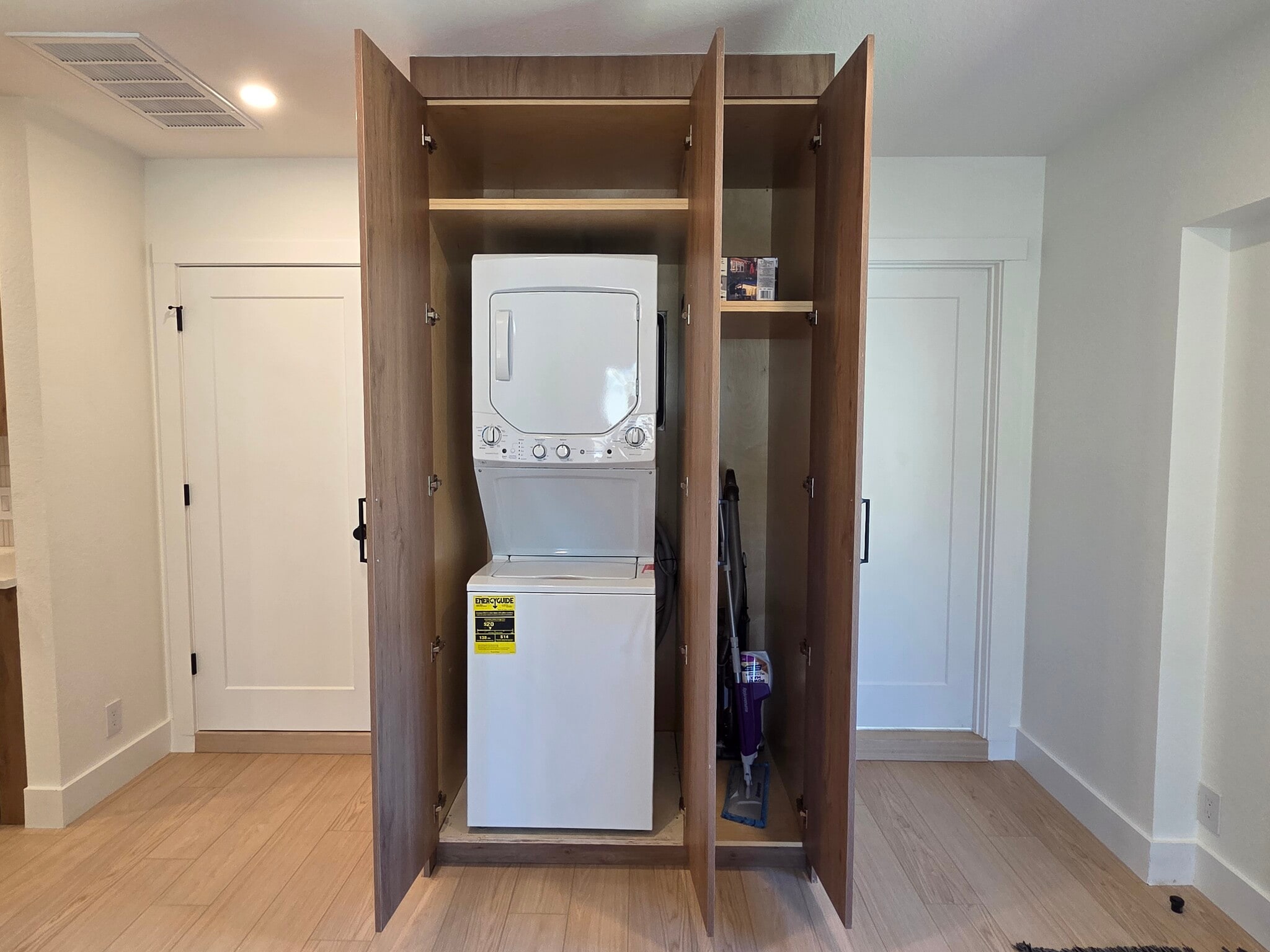 Open floor-to-ceiling utility cabinet - 10717 Deer Canyon Rd