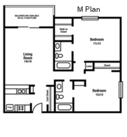2BR/2BA - Colonial Village