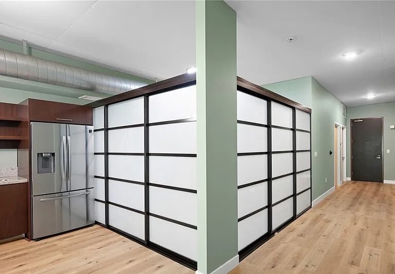 Glass sliding screens to Bedroom - 1111 S Grand Ave