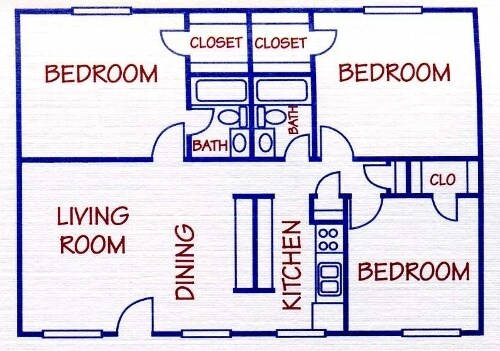 3BR/2BA - Park Creek Manor Apartments