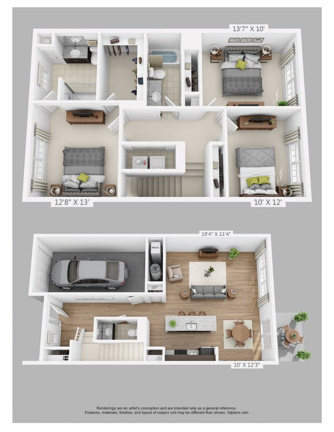 3 Bedroom 2.5 Bath Townhome - 1590 - Westfield 41