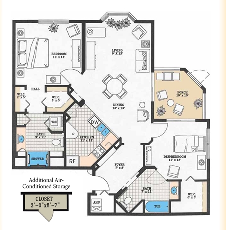 2BR/2BA - Aston Gardens At Pelican Marsh Senior Living