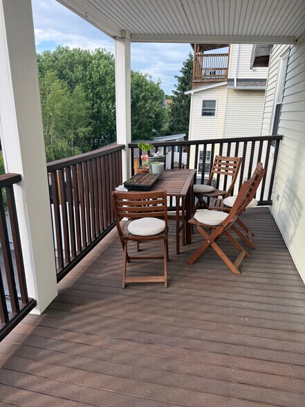 Covered second floor deck - 67 Milton St