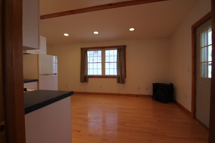 Looking from bedroom into open concept kitchen/living room - 37 Court St
