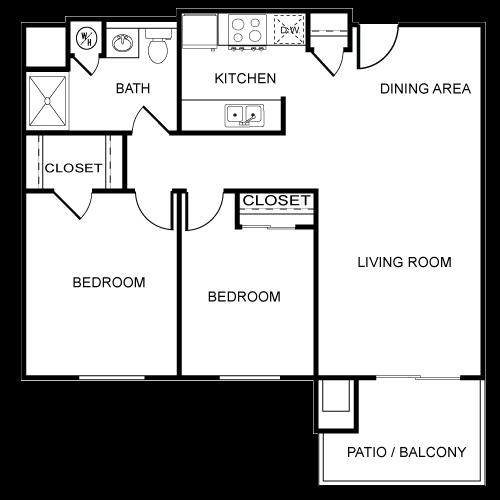 2BR/1BA - Wright Place Senior Apartments