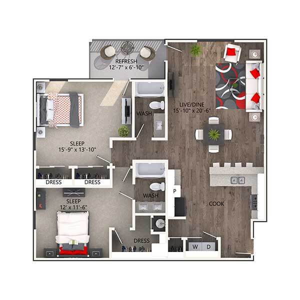 Floorplan - Reatta Ranch Apartments