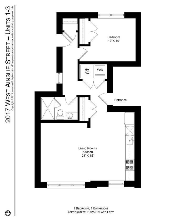 Floorplan - 2015-19 W. Ainslie / 4855-57 N. Seeley