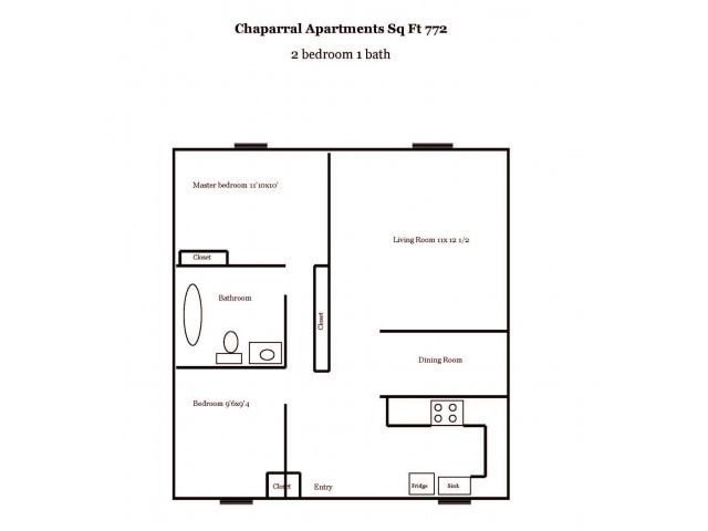 2BR/1BA - Chaparral
