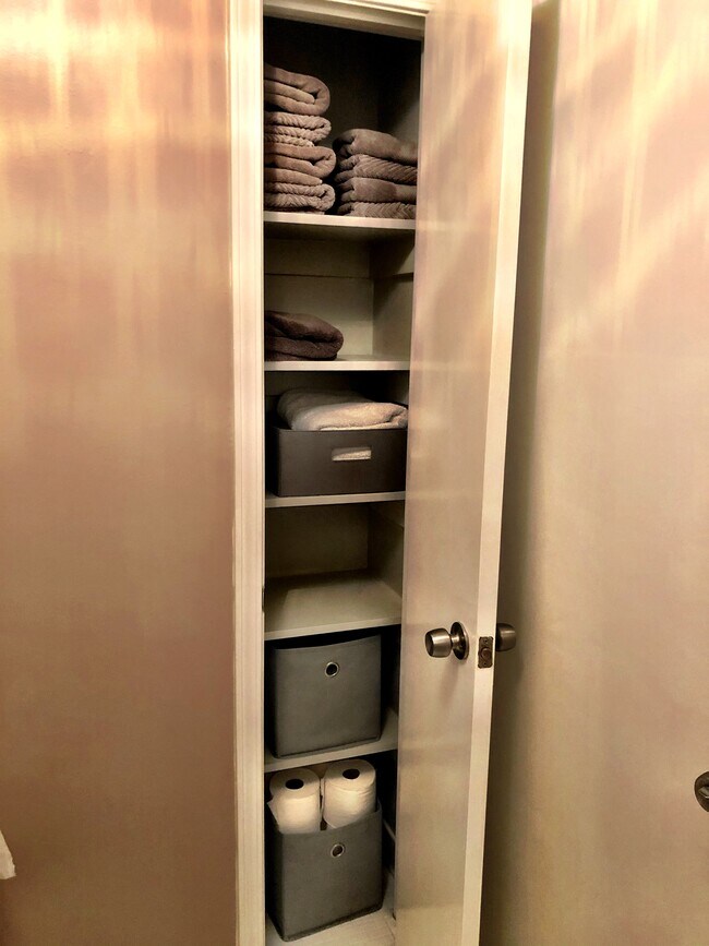 Fully stocked linen cabinet - 109 N Main St