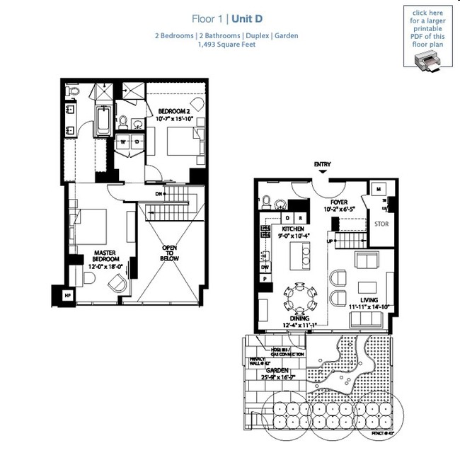 2BR/2.5BA - Residences at 22 West