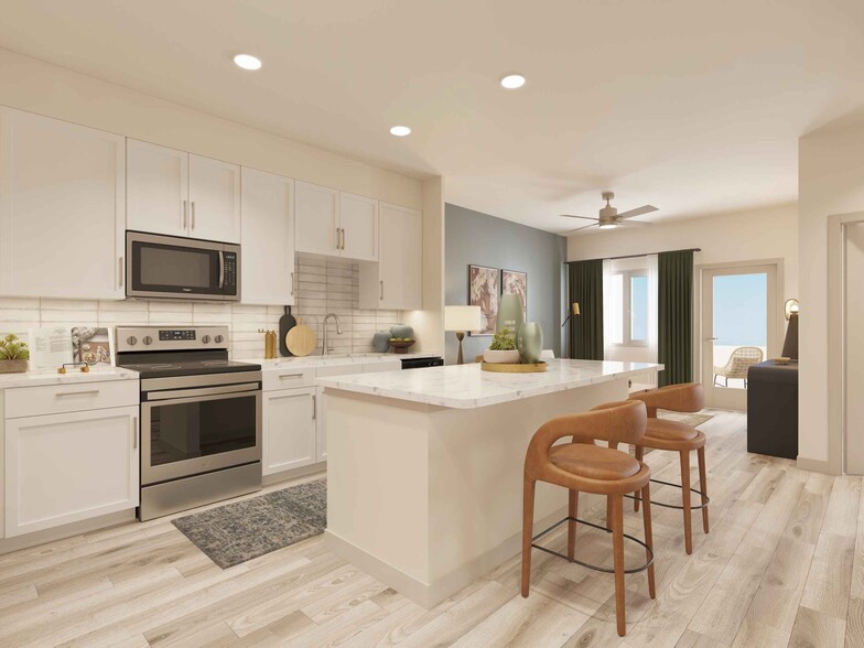 Elevate your lifestyle at Sage at Celina Residences, where modern design meets comfort. Enjoy spacious, newly designed kitchens perfect for entertaining. Embrace community living with top-notch amenities. Schedule your tour today! - Sage at Celina Residences