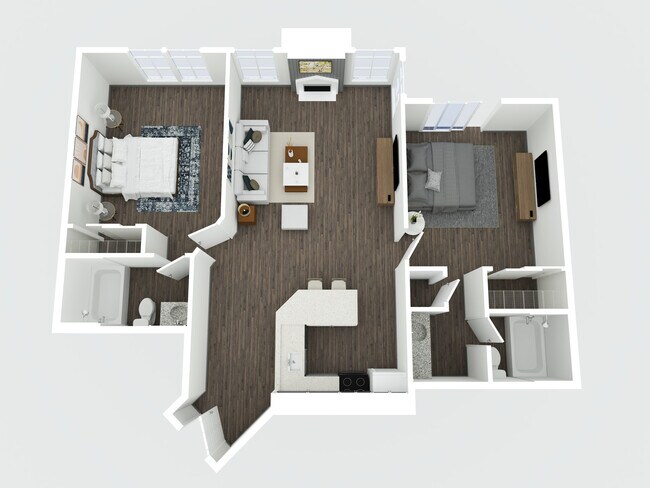 21 Rock 2 Bedroom 3D - 21 Rock Apartments- All Utilities Paid-