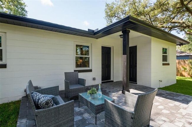 Back patio and door to laundry - 1918 E Shadowlawn Ave