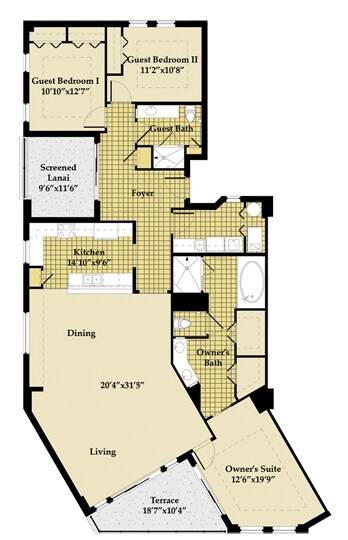 2BR/2BA - The Palms at Riviera Dunes