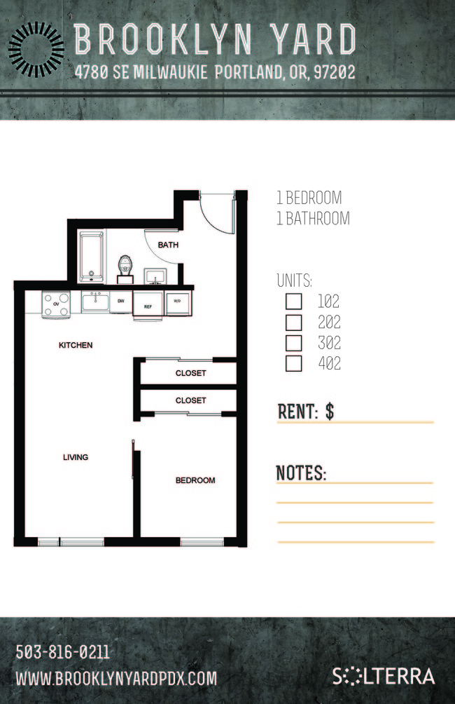 Floorplan - Brooklyn Yard - Stylish, Green Living!