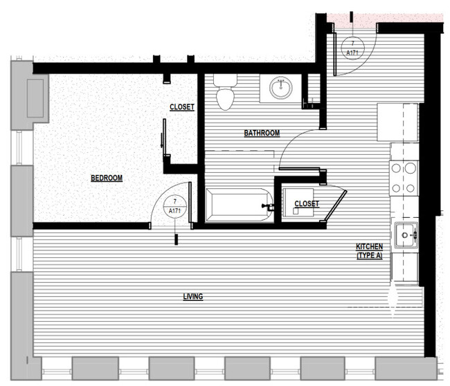Plan 1C - Fox Apartments