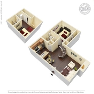 2BR/2BA - Pine Ridge Apartments