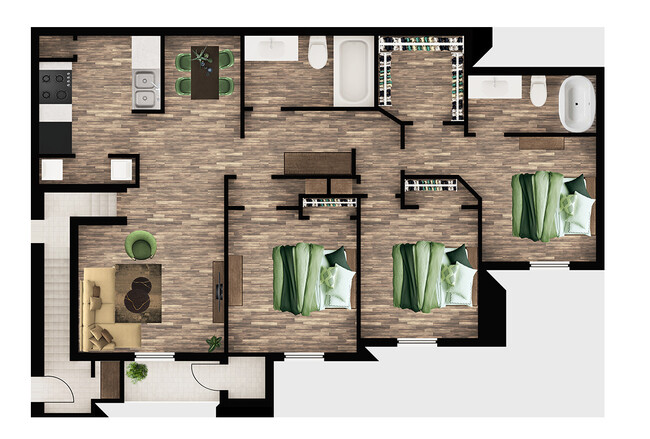 Floorplan - The Place at 1825