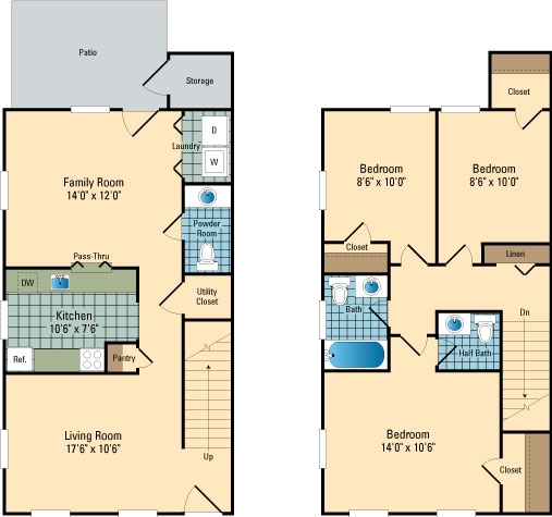3BR/2BA - Hidenwood Apartments