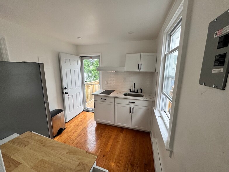 New kitchenette with appliances on second floor - 327 Ellery Ave