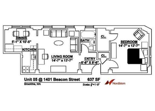 1BR/1BA - The Regent Apartments