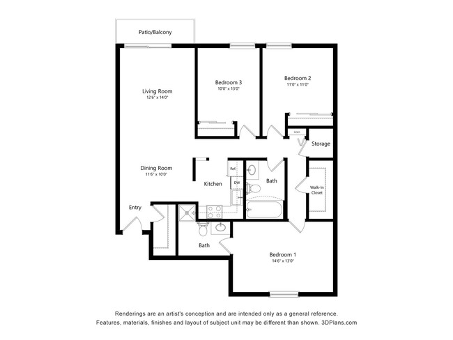 Floorplan - Pheasant Park Apartments