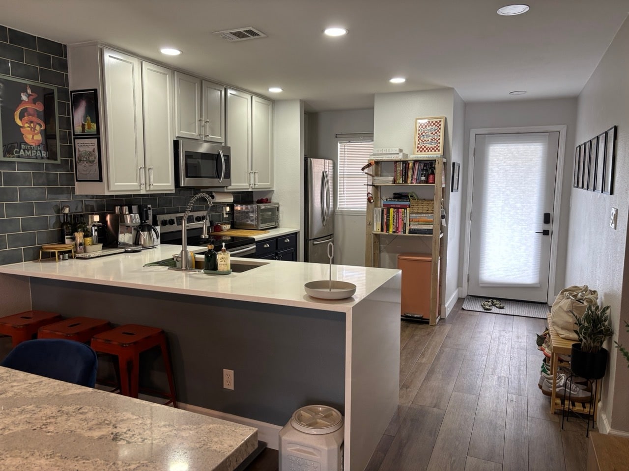 Kitchen Bar View with Stools - 2912 Plaza Terrace Dr