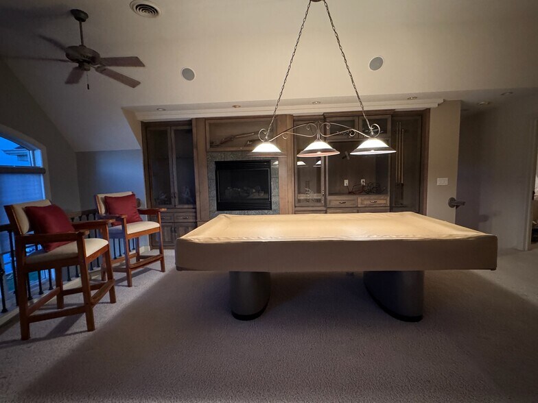 2nd floor pool table, fireplace and game area - 1832 Nakomis Ave