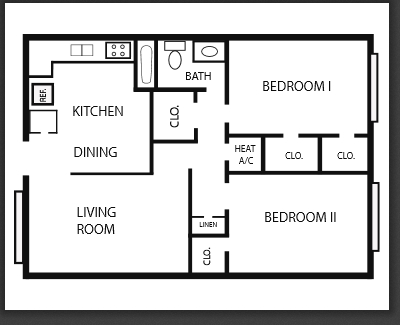 2BR/1BA - Fircrest Apartments